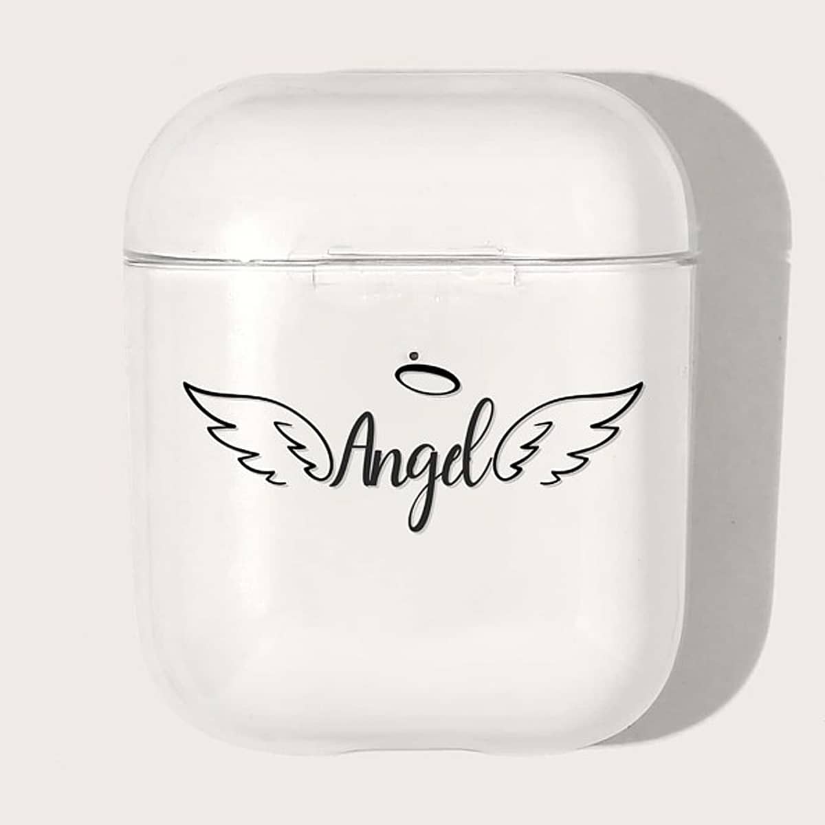 

Angel Pattern Airpods Case, Clear