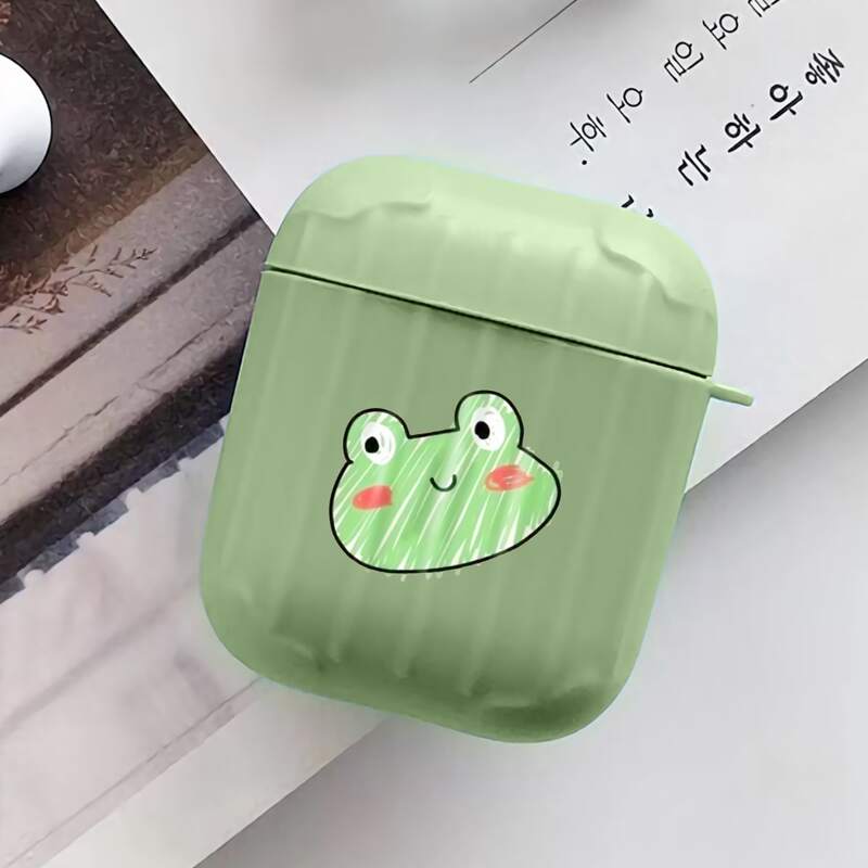 

Cartoon Frog Airpods Case, Green