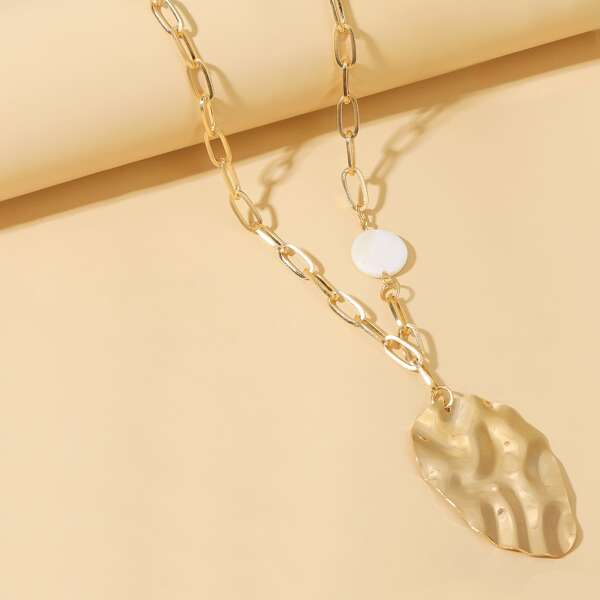 

Round Decor Necklace, Gold