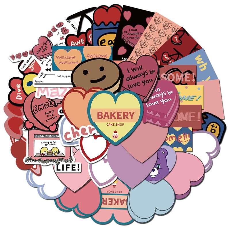 

44pcs Cartoon Sticker, Multicolor