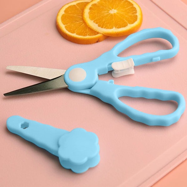 

1pc Kitchen Scissors With Lid, Blue