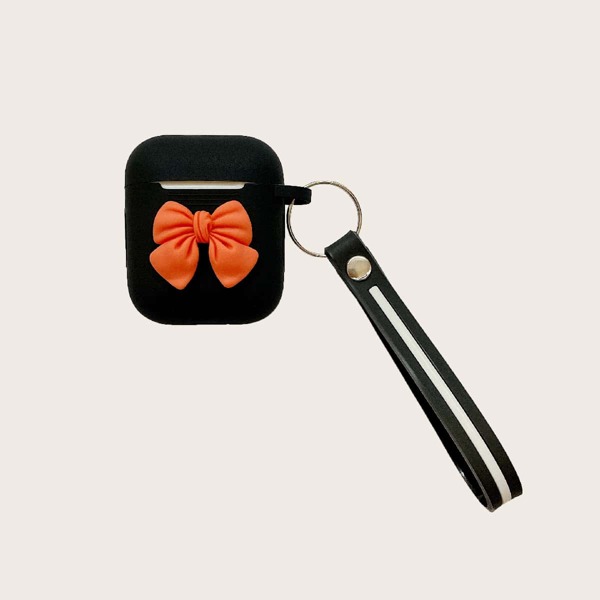 

Bow Decor Case For Airpods, Black