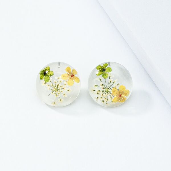 

Resin Clear Earrings, Multicolor