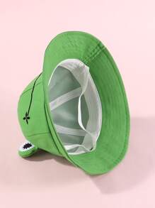 Sombrero De Cubo Para Niños Pequeños Con Diseño De Rana De Dibujos Animados - Verde - Ver 5