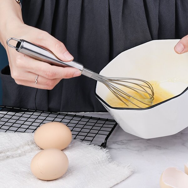 

1pc Stainless Steel Whisk, Silver