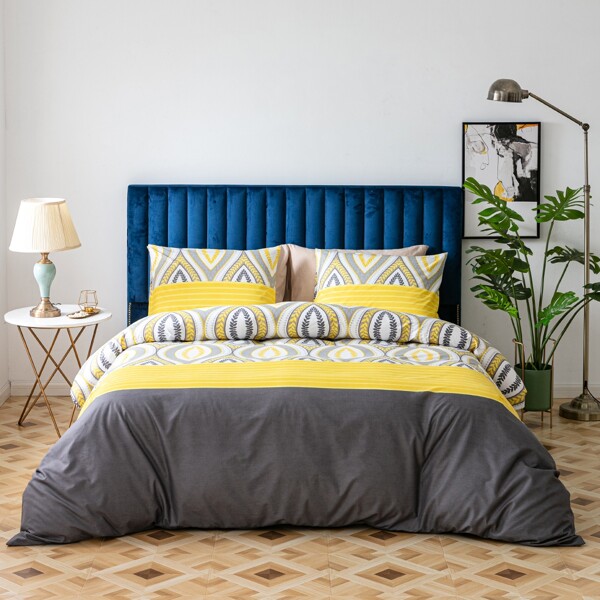 

Striped Pattern Duvet Cover Set Without Filler, Multicolor