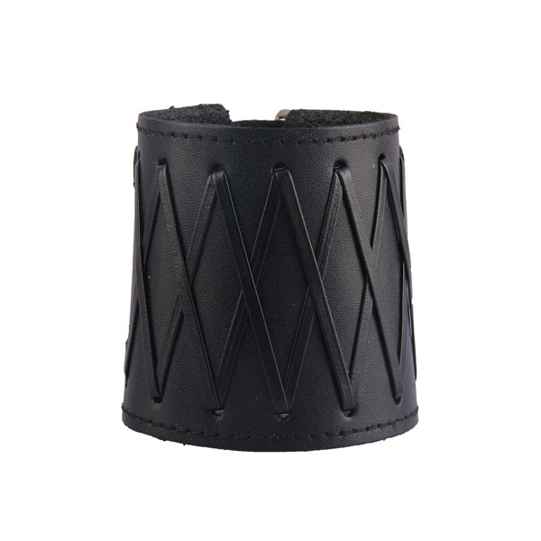 

Men Metal Buckle Wide Bracelet, Black