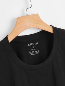 Camiseta con estampado de vaca - Negro - Ver 4