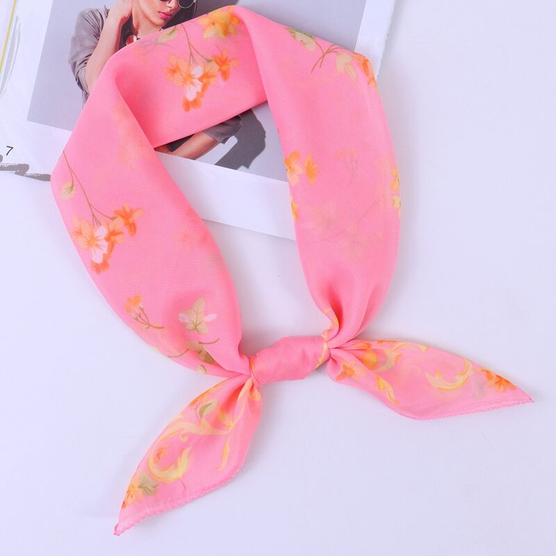

1pc Floral Pattern Scarf, Pink