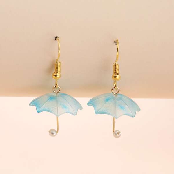 

Girls Umbrella Drop Earrings, Blue