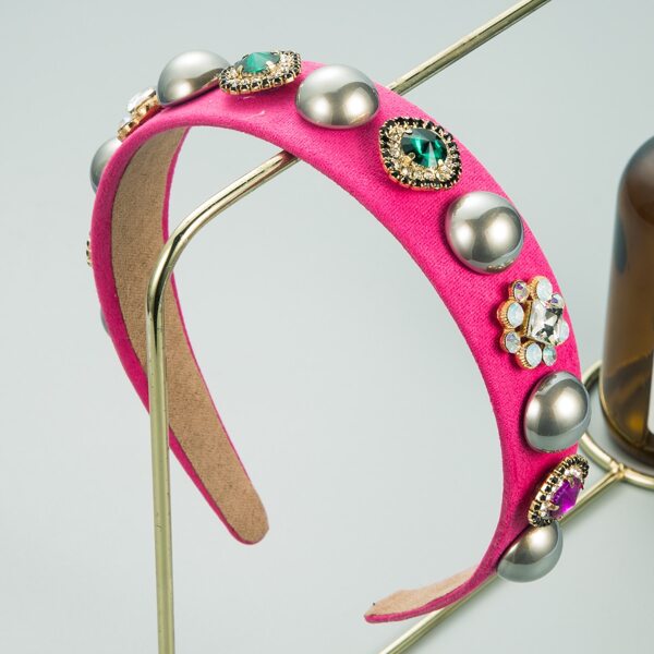 

Rhinestone Decor Headband, Hot pink
