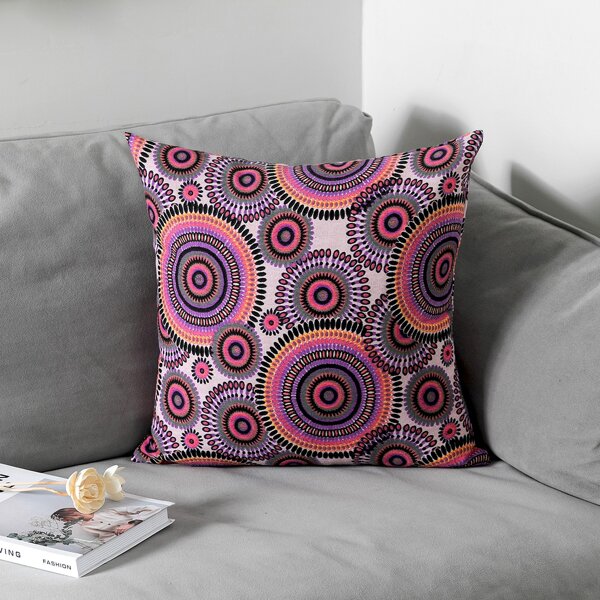 

Mandala Print Cushion Cover Without Filler, Multicolor