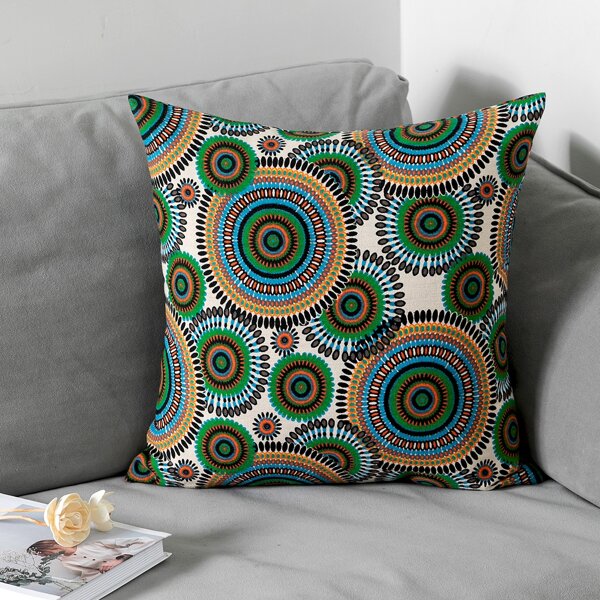 

Mandala Print Cushion Cover Without Filler, Multicolor