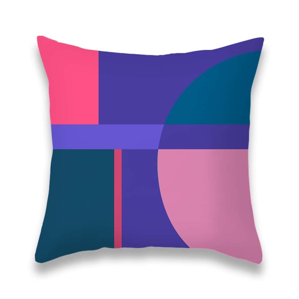 

Color Block Cushion Cover Without Filler, Multicolor