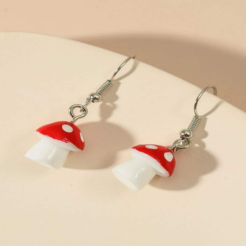 

Mushroom Drop Earrings, Multicolor
