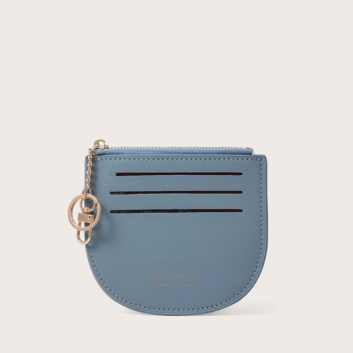 

Solid Zip Card Holder, Dusty blue