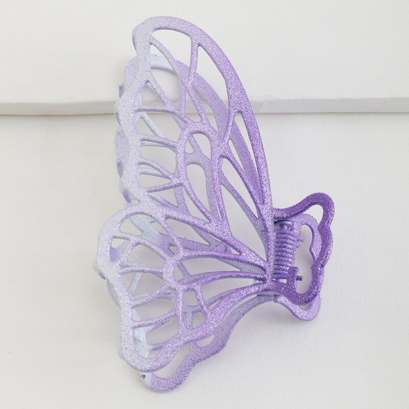 

Butterfly Design Hair Claw, Purple