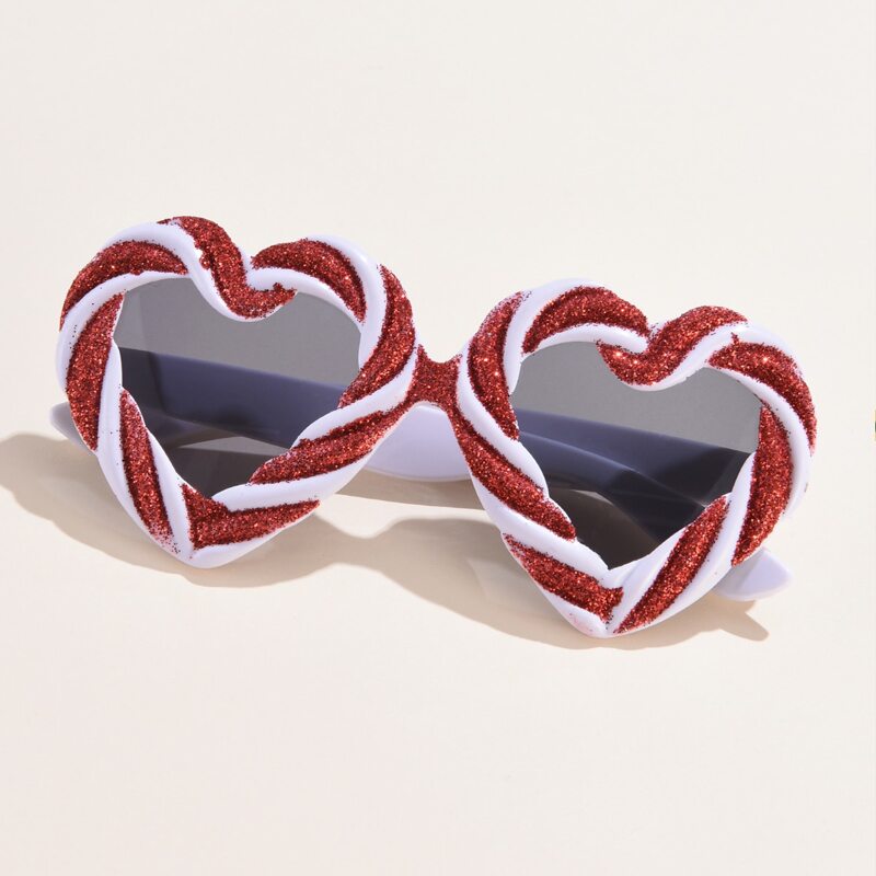 

Glitter Heart Frame Sunglasses