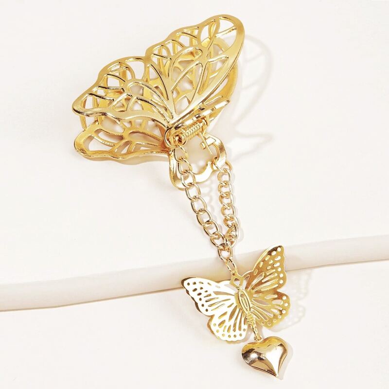 

Butterfly Design Hair Claw, Gold