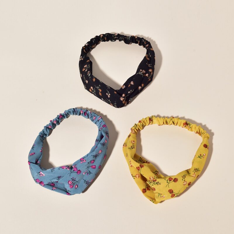 

3pcs Ditsy Floral Hair Band, Multicolor
