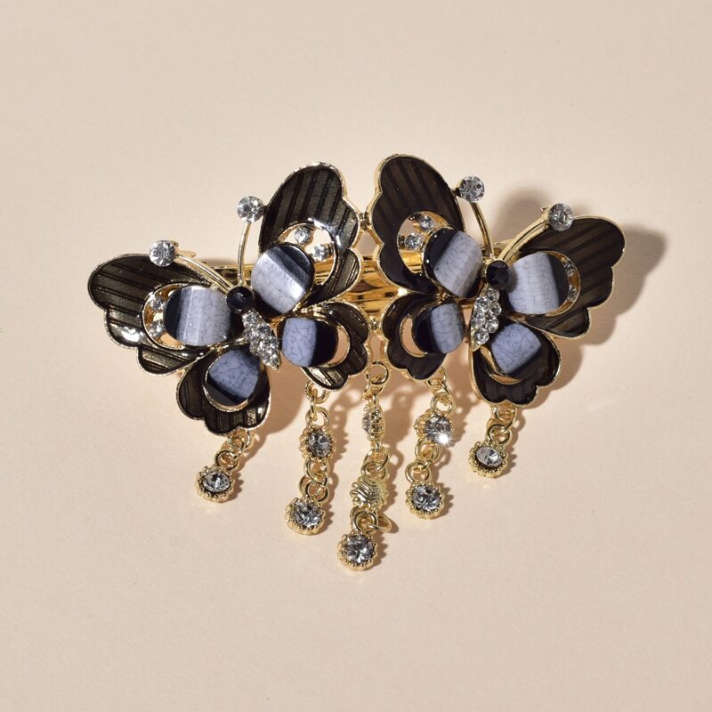 

Rhinestone Decor Butterfly Design Hair Clip, Multicolor
