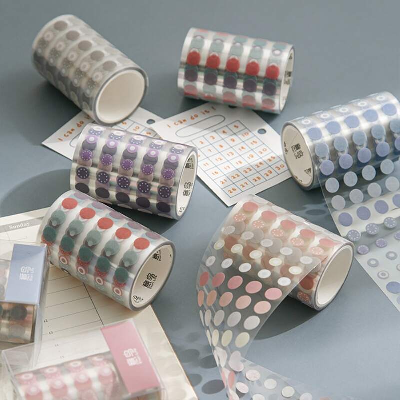 

1roll Random Round Sticker, Multicolor