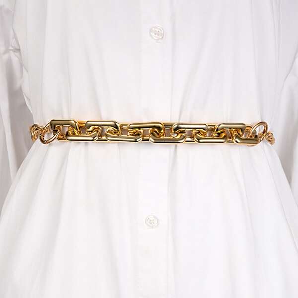 

Simple Chain Belt, Gold