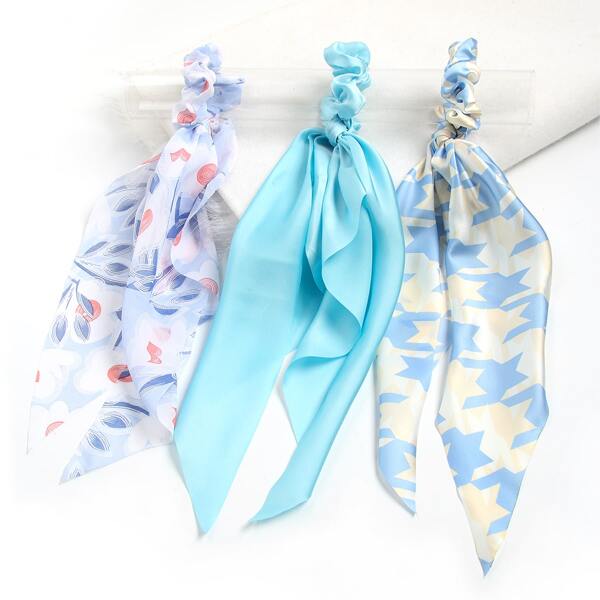 

3pcs Knot Design Hair Tie, Multicolor