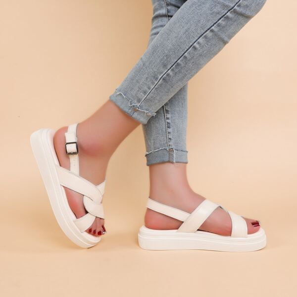 

Twist Slingback Sandals, Beige
