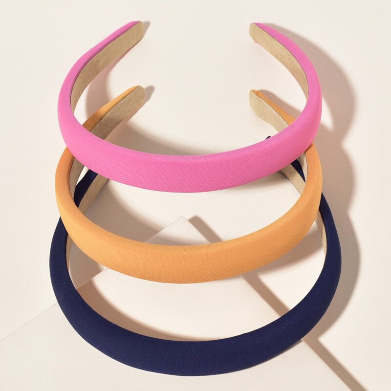 

3pcs Solid Headband, Multicolor