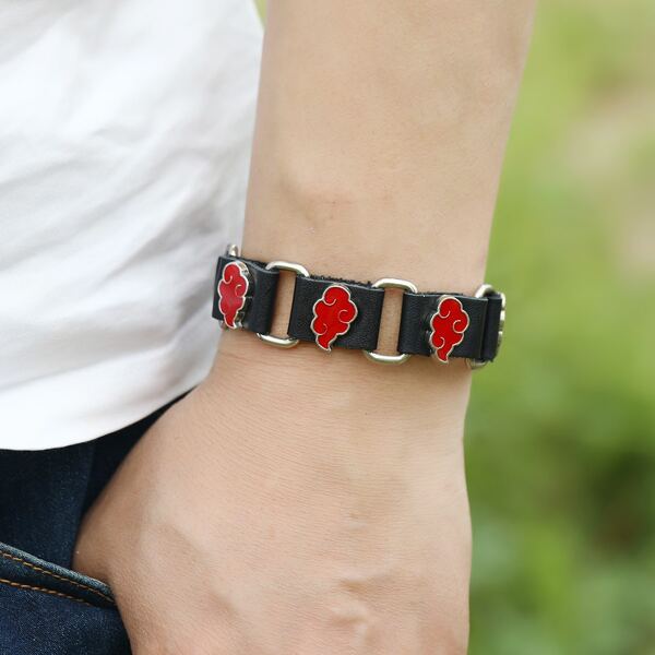 

Men Cloud Decor Bracelet, Black