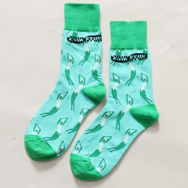 

Figure Graphic Crew Socks, Lime green