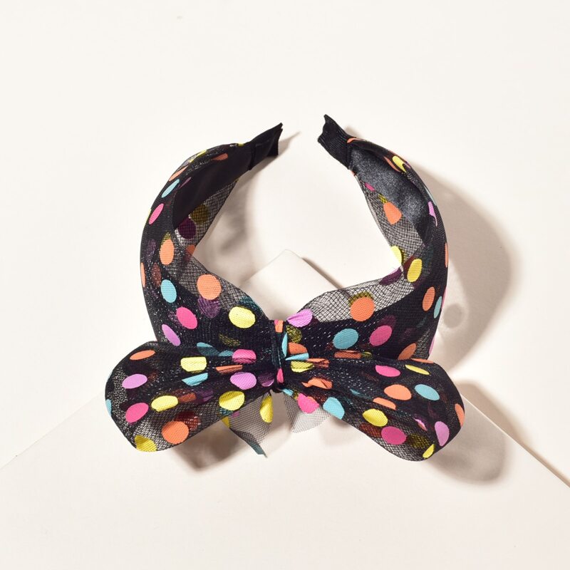 

Polka Dot Bow Headband, Multicolor
