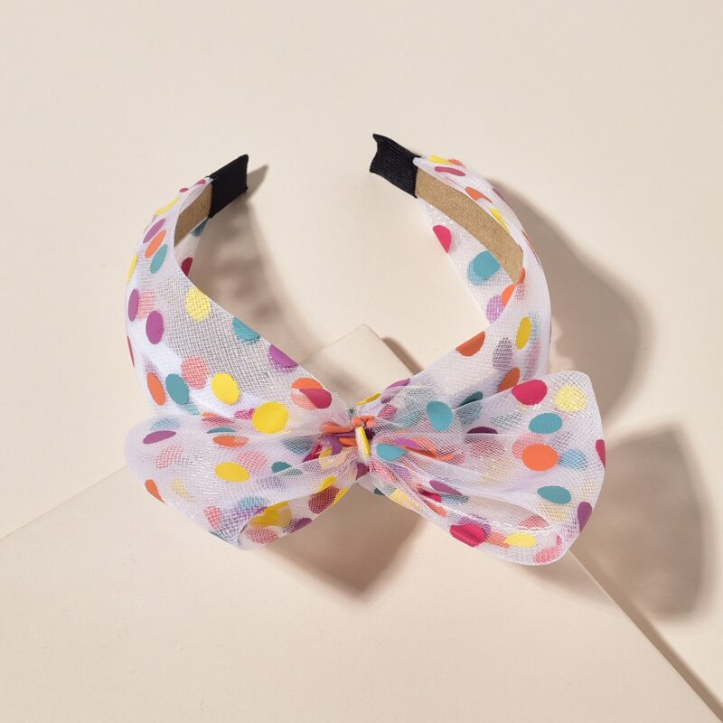 

Polka Dot Bow Headband, Multicolor