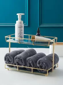 1 khăn mặt họa tiết trái tim, khăn tắm dày tối giản màu xám đậm cho cặp đôi, khăn tắm gia đình cho người lớn trang trí phòng tắm tại nhà trở lại trường cho tiệm làm đẹp phòng tắm tại nhà - Màu xám đen - Xem 3