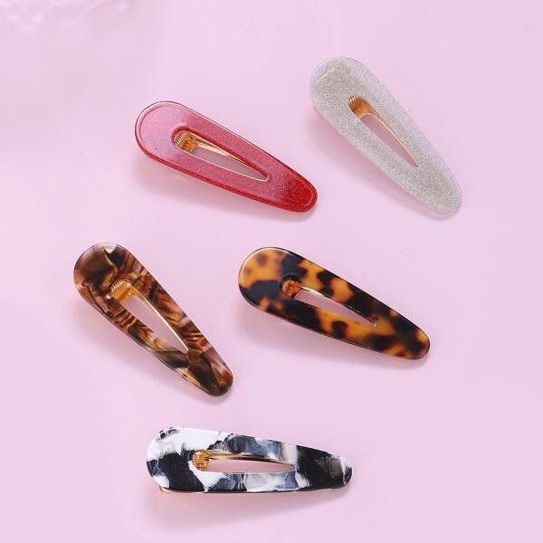 

5pcs Hollow Out Hair Clip, Multicolor