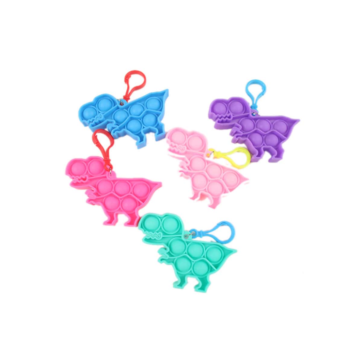 

1pc Random Dinosaur Stress Relief Bubble Toy, Multicolor