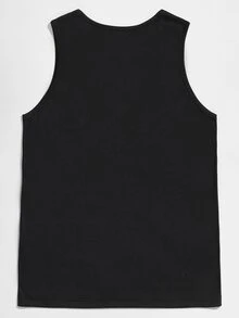 Manfinity Men Slogan And Figure Print Tank Top