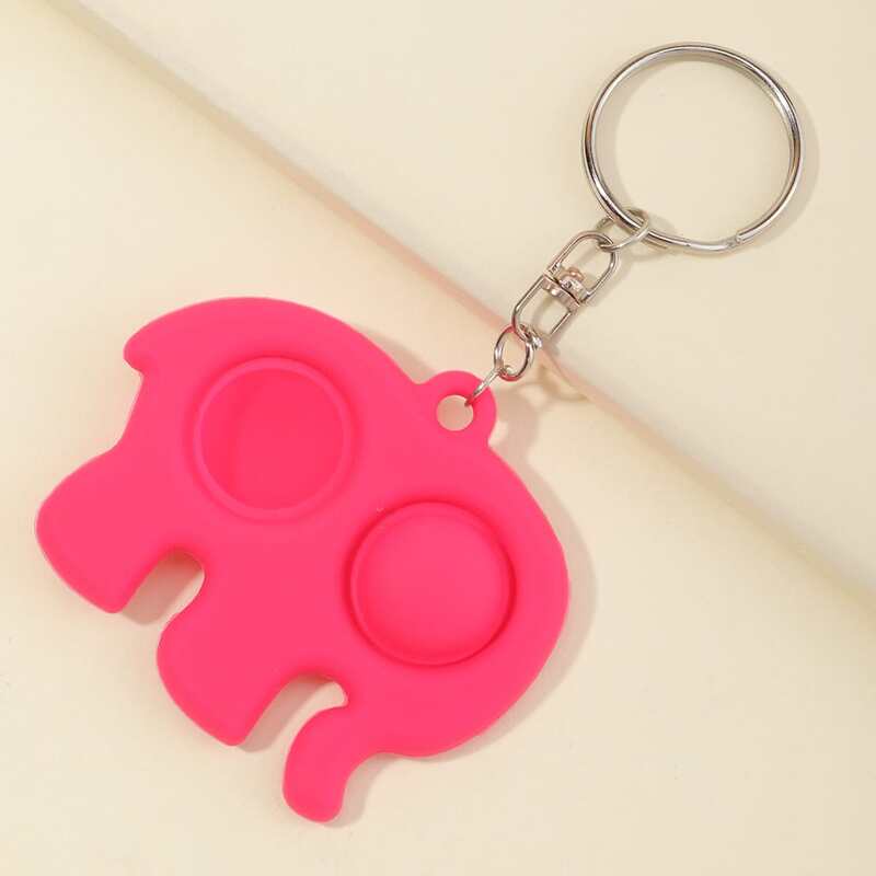 

Creative Stress Relief Keychain, Hot pink