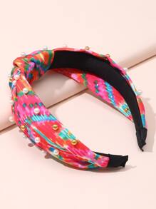 Faux Pearl Decor Headband - Multicolor - View 2