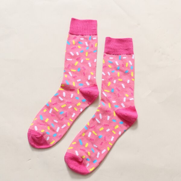 

Color Block Crew Socks, Pink