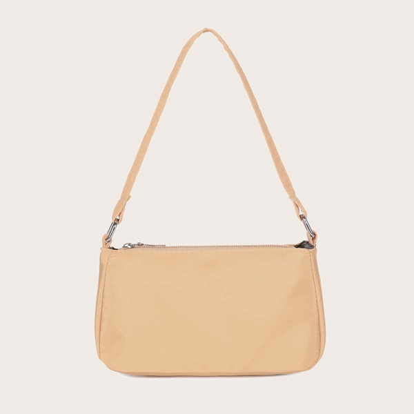 

Minimalist Croc Embossed Shoulder Bag, Khaki