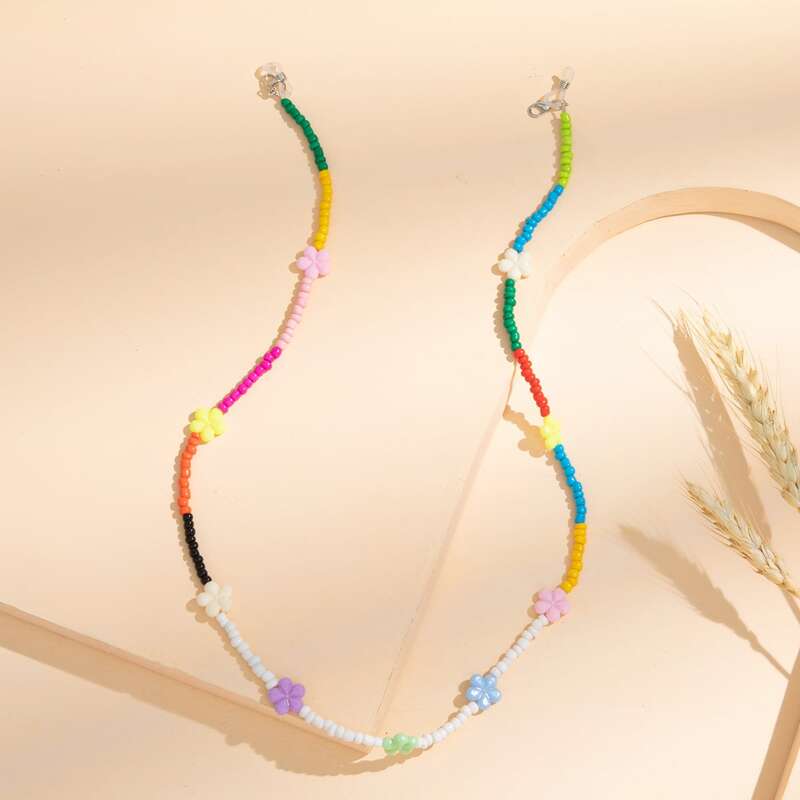 

Floral Beaded Glasses Chain, Multicolor