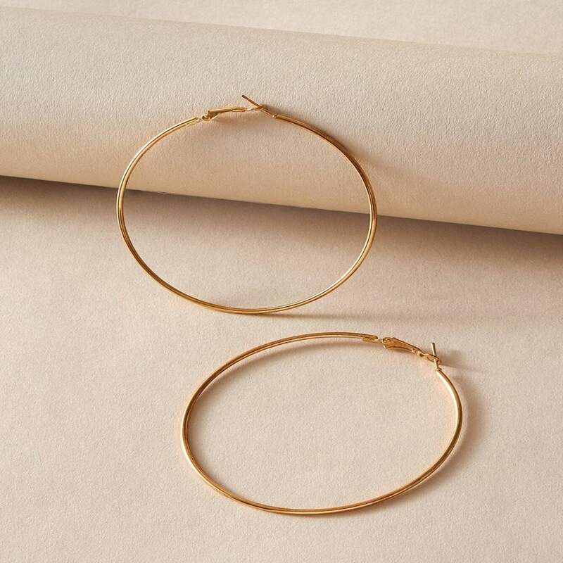 

Minimalist Hoop Earrings, Gold