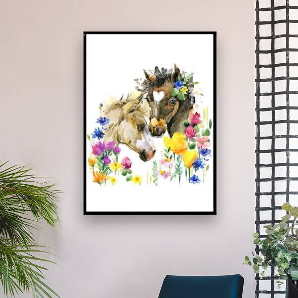 

Horse Pattern Diamond Painting Without Frame, Multicolor