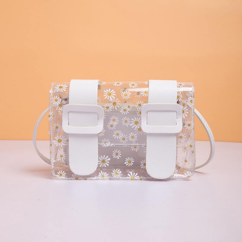 

Daisy Clear Crossbody Bag, White