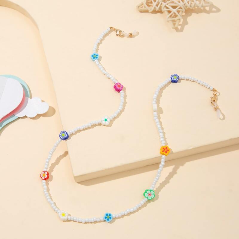 

Floral Beaded Glasses Chain, Multicolor