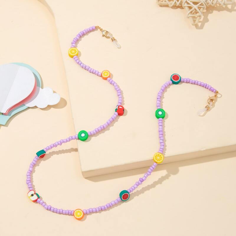 

Fruit Beaded Glasses Chain, Multicolor