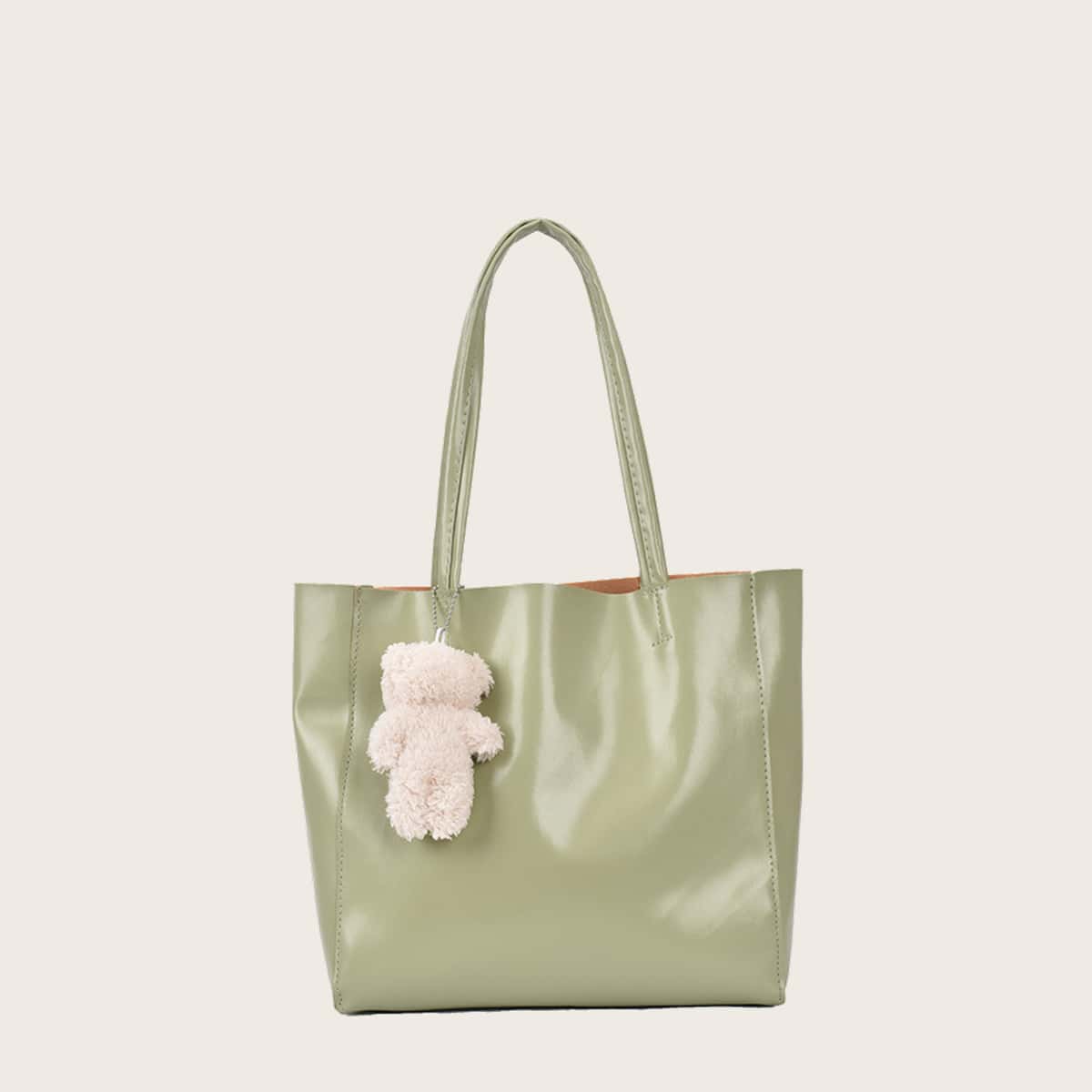 

Solid Tote Bag, Mint green