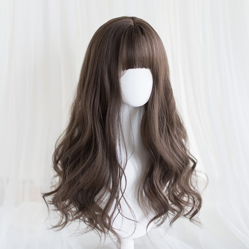 

Natural Long Wig With Bangs, Brown